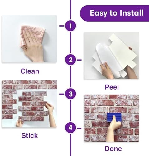 3D Faux Brick Wall Panels Peel and Stick, Designed - Image 6