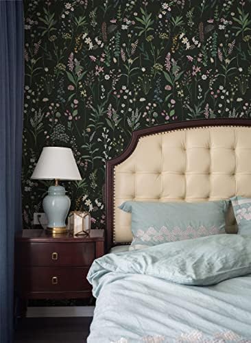 JiffDiff 17.3'' x 236.2'' Floral Peel and Stick Wallpaper Vinyl Wallpaper - Image 7