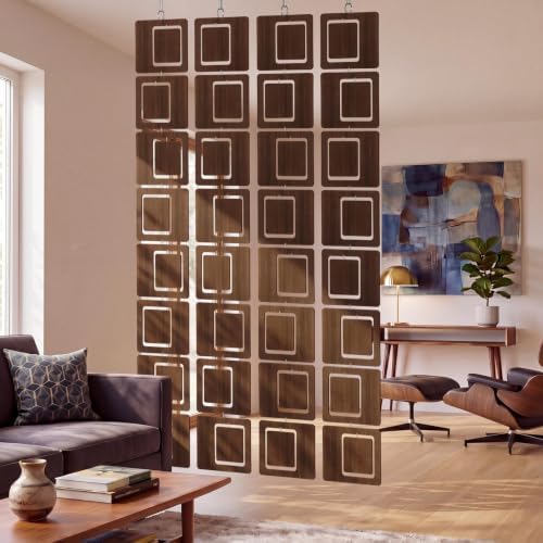 Thyle 4 Strings Mid Century Modern Room Decor Divider Brown Hanging Decorative - Image 6