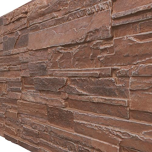 EverStone Cascade Faux Stone Panel, 48 5/8"W x 24 3/4"H x 1 1/4"D, York Town - Image 7