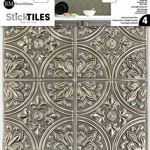 RoomMates StickTiles Gold Tin Peel and Stick Tile Backsplash - Image 6