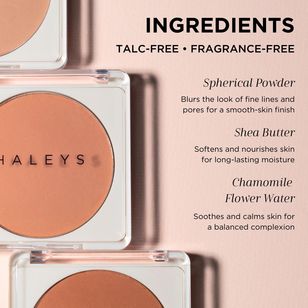 HALEYS Re-sculpt Smoothing Contour Powder (Medium) Lightweight, Non-Caking, Nourishing & Skin-Softening, Infused with Shea Butter & Chamomile Flower Water to Soothe Skin