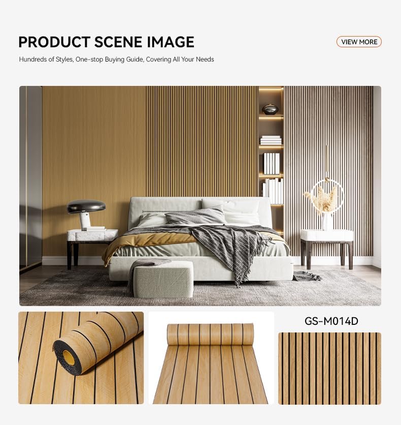 WaveSpace 3D Wood Slat Wall Panels Peel and Stick, 12.9 sq ft - Image 6