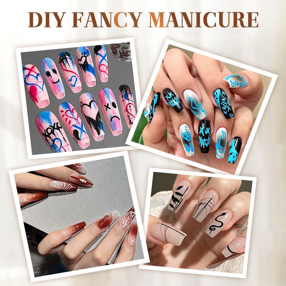 Nail Markers, 12 Colors Nail Art Pens Set Nails Art Markers Polish Pen for 3D Nail Art, Nails Arts Tools for Graffiti Dotting Drawing Painting Point Liner DIY Kit Home Nail Salon DIY (3 Set 12Color)