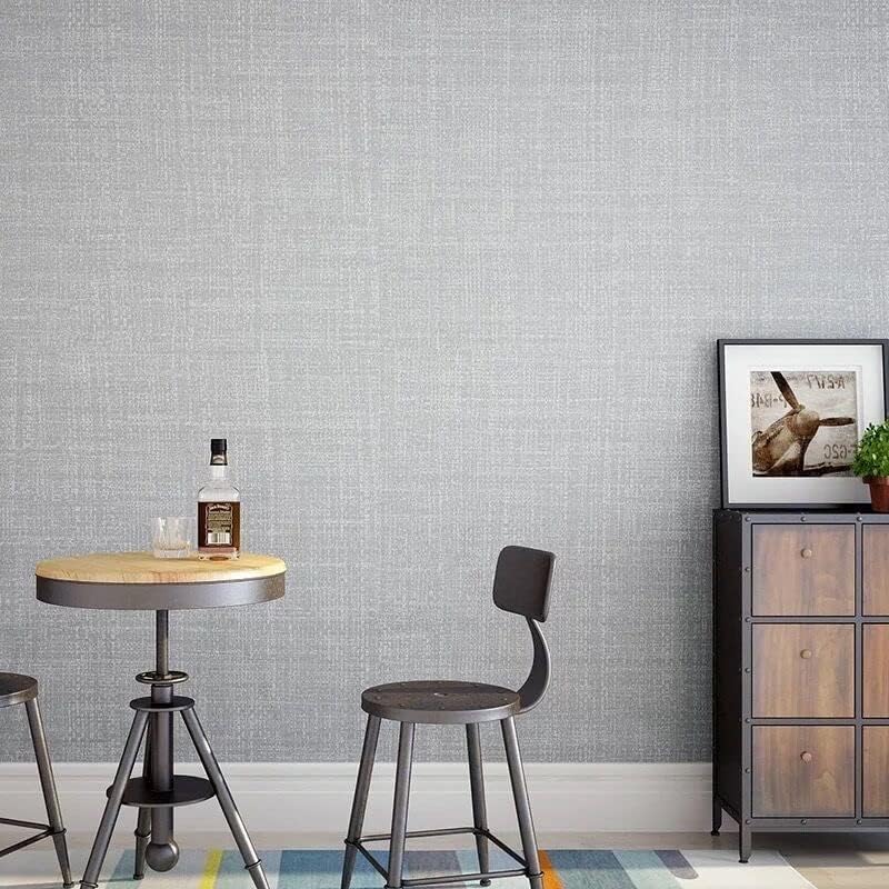 Gray Grasscloth Peel and Stick Wallpaper Self Adhesive 17.8"x118" - Image 7