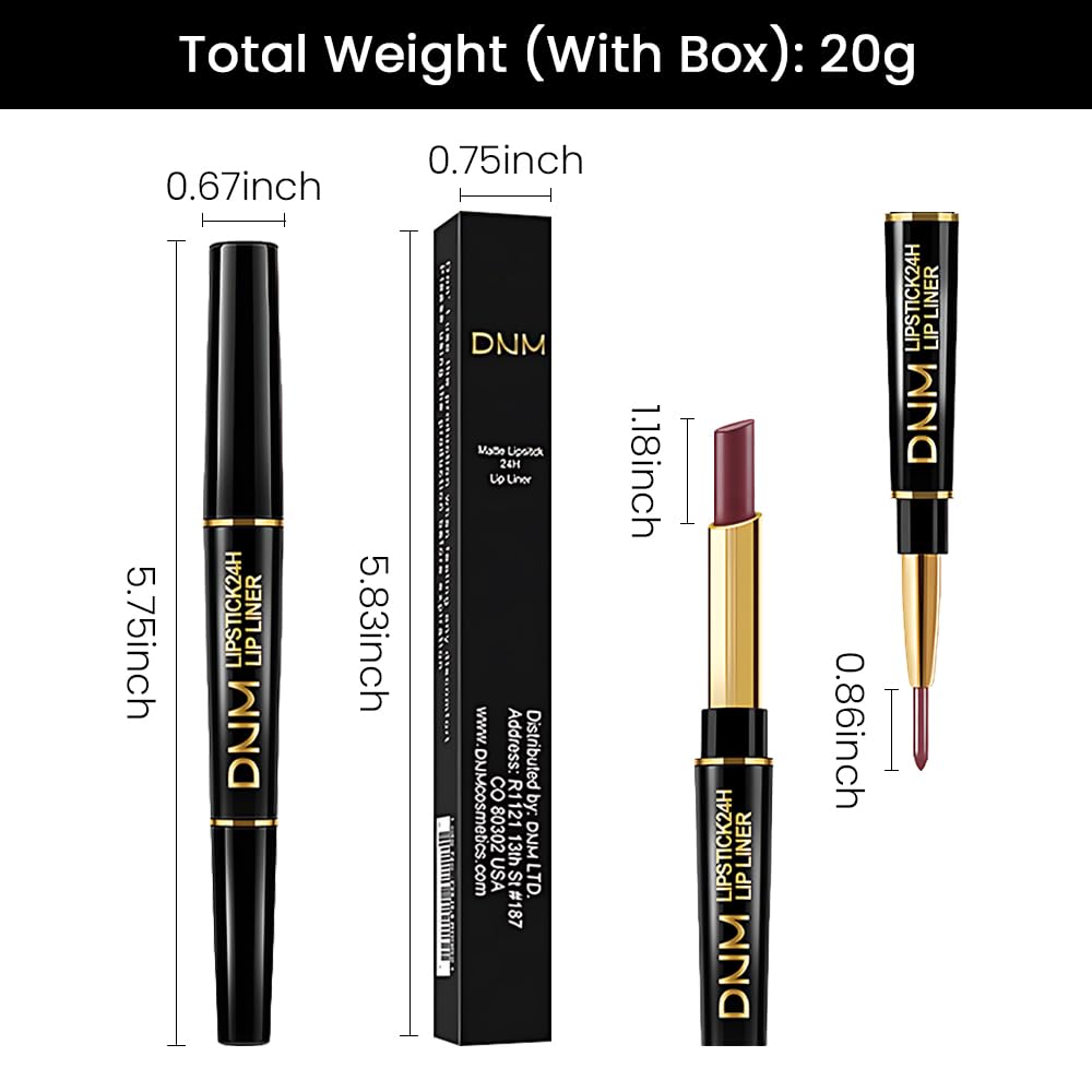 evpct 1Pcs Matte Lip Liner and Lipstick Combo Set Kit for Women, Magic Neutral Lipsticks 24 Hours Original Lipstick and Lips Liner Pencil Stain Gloss Makeup Long Lasting Waterproof,32# MORE TRUFFLE