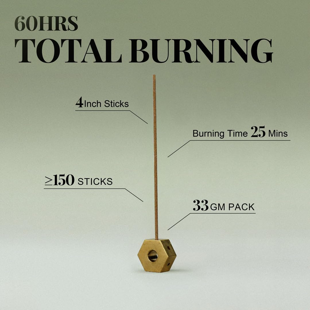 Romance & Calm - Innergy Peach Blossom Incense Sticks, Natural Floral Blend for Self-Love, 150 Sticks