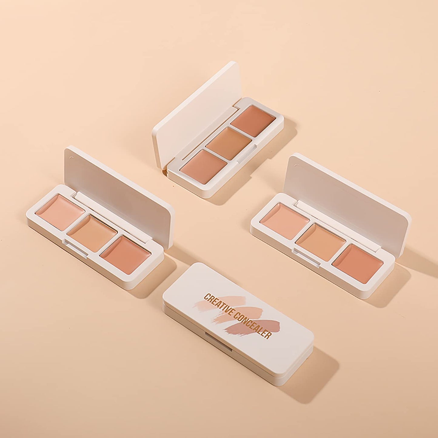 IFiona Tricolor Concealer to Cover Spots,Stains,Acne,Freckles and Brighten Skin Color Concealer Palette