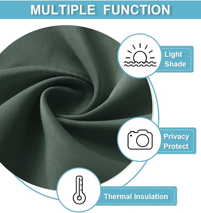 RYB HOME Blackout Curtains 54 inches Long - Image 7