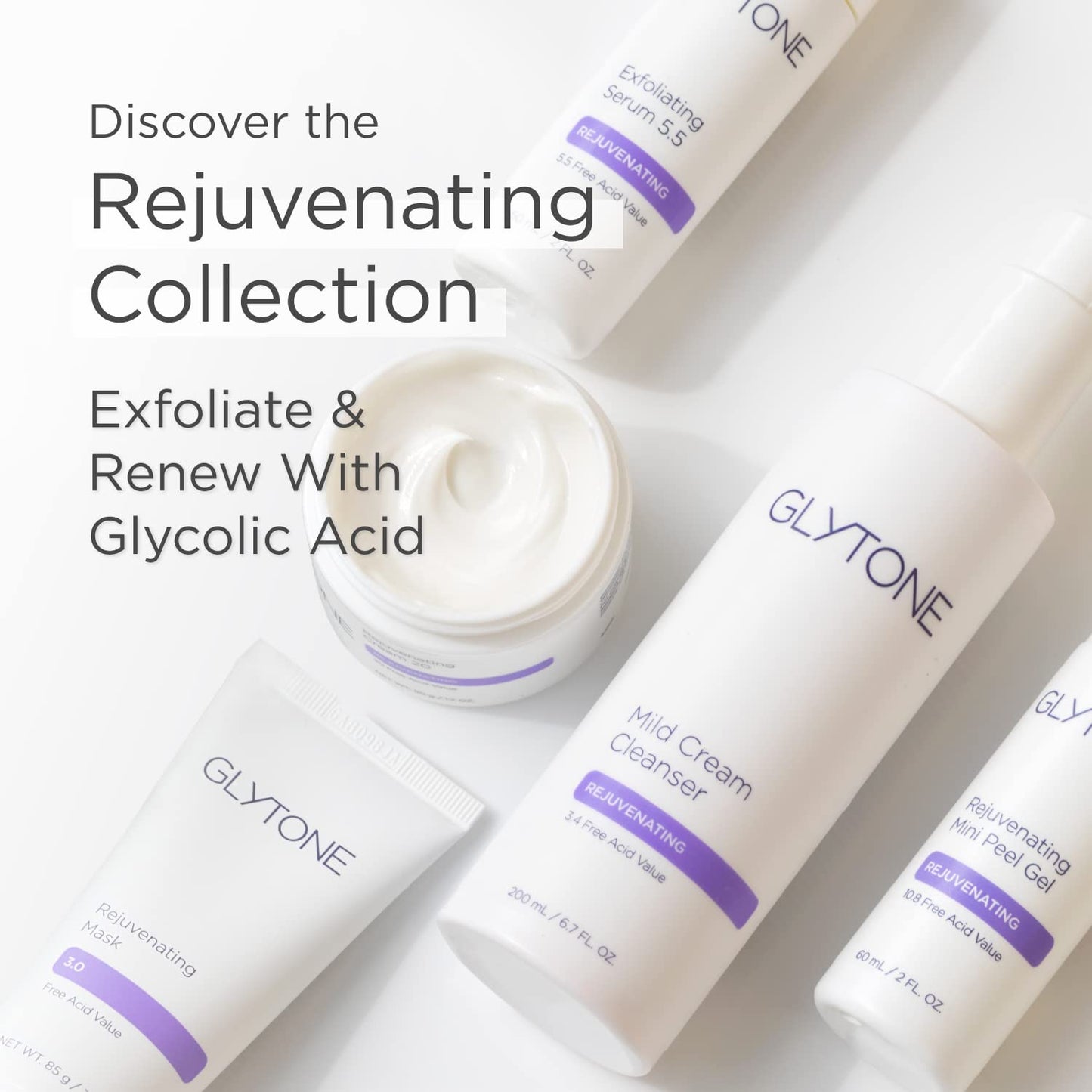 Glytone Rejuvenating Mini Peel Gel | Face Exfoliator with 10.8% FAV Glycolic Acid | Peeling Gel for Face Retexturizes and Reduces Fine Lines & Wrinkles | Dead Skin Remover Chemical Peel | 2 fl oz.