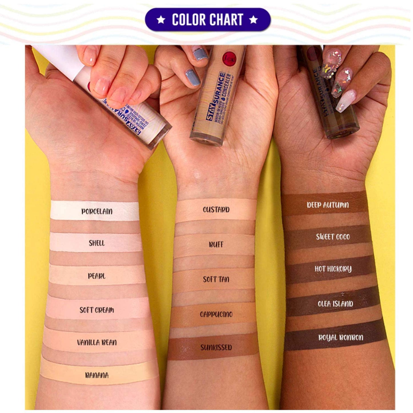 Jcat Beauty Professional Staysurance Water Sealed Zero Smudge Concealer Face and Body + Free ZipBag (SHC105 : VANILLA BEAN)