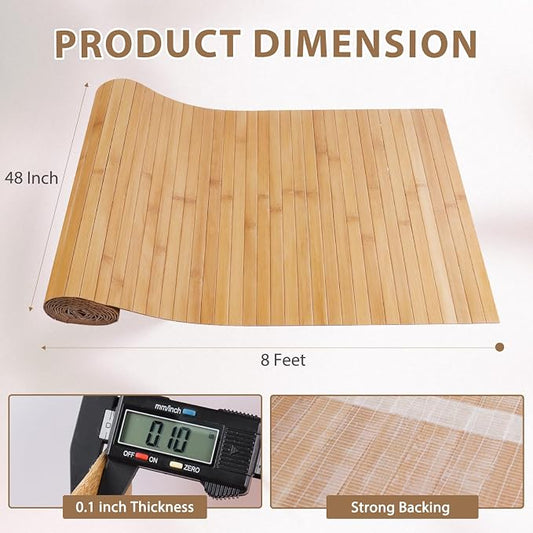 Natural Bamboo Wall Panel for Interior Wall Decor, Pole Wrap Wainscoting - Image 2