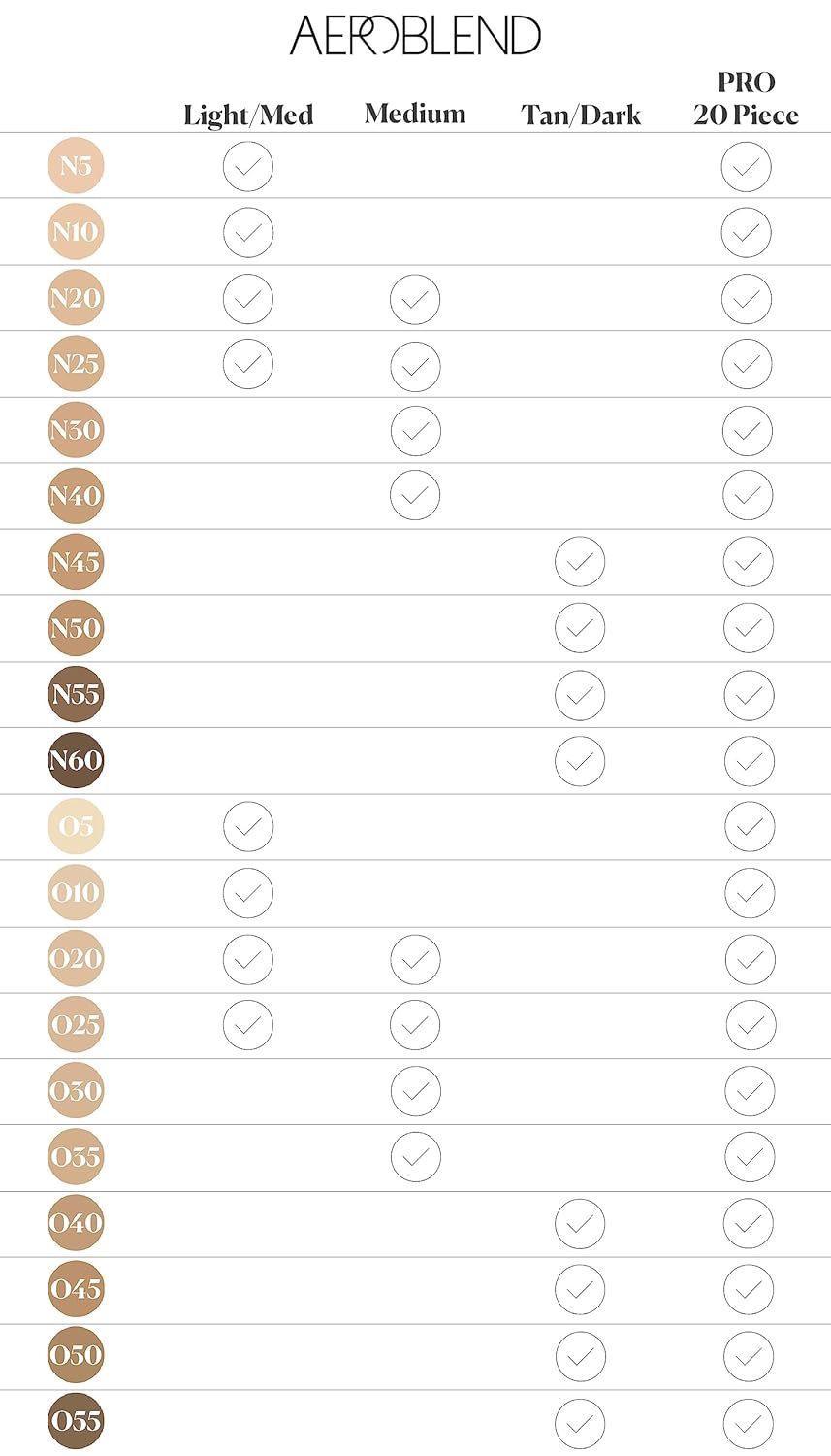 Airbrush Makeup Mini Sets (Light/Med)