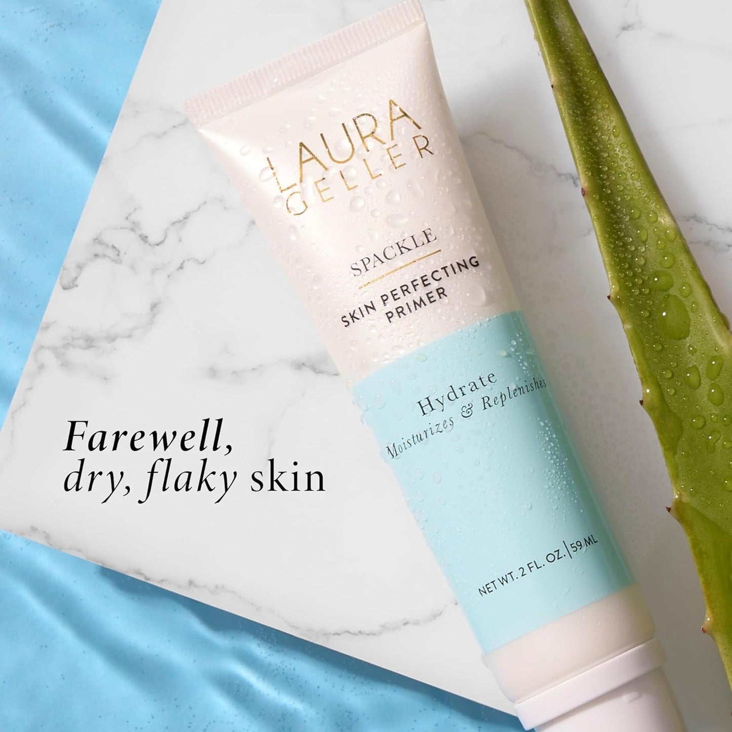 LAURA GELLER NEW YORK Laura's Must-Haves Kit 3pc: Baked Balance-n-Brighten Powder Foundation, Tan + Spackle Skin Perfecting Makeup Primer, Hydrate + Airbrush Round Kabuki Brush