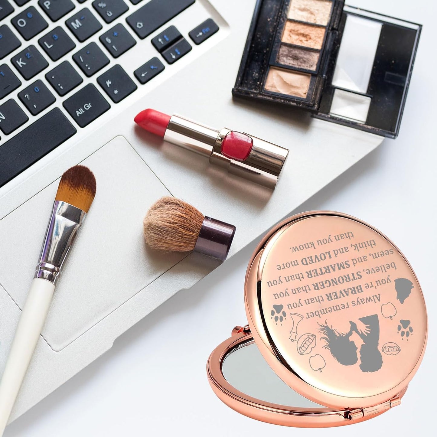 MYOSPARK Twilight Movie Compact Makeup Mirror Edward and Bella Fans Gift Vampire Fans Gift Movie Inspired Gift Fandom Gift (Twilight AMirror)