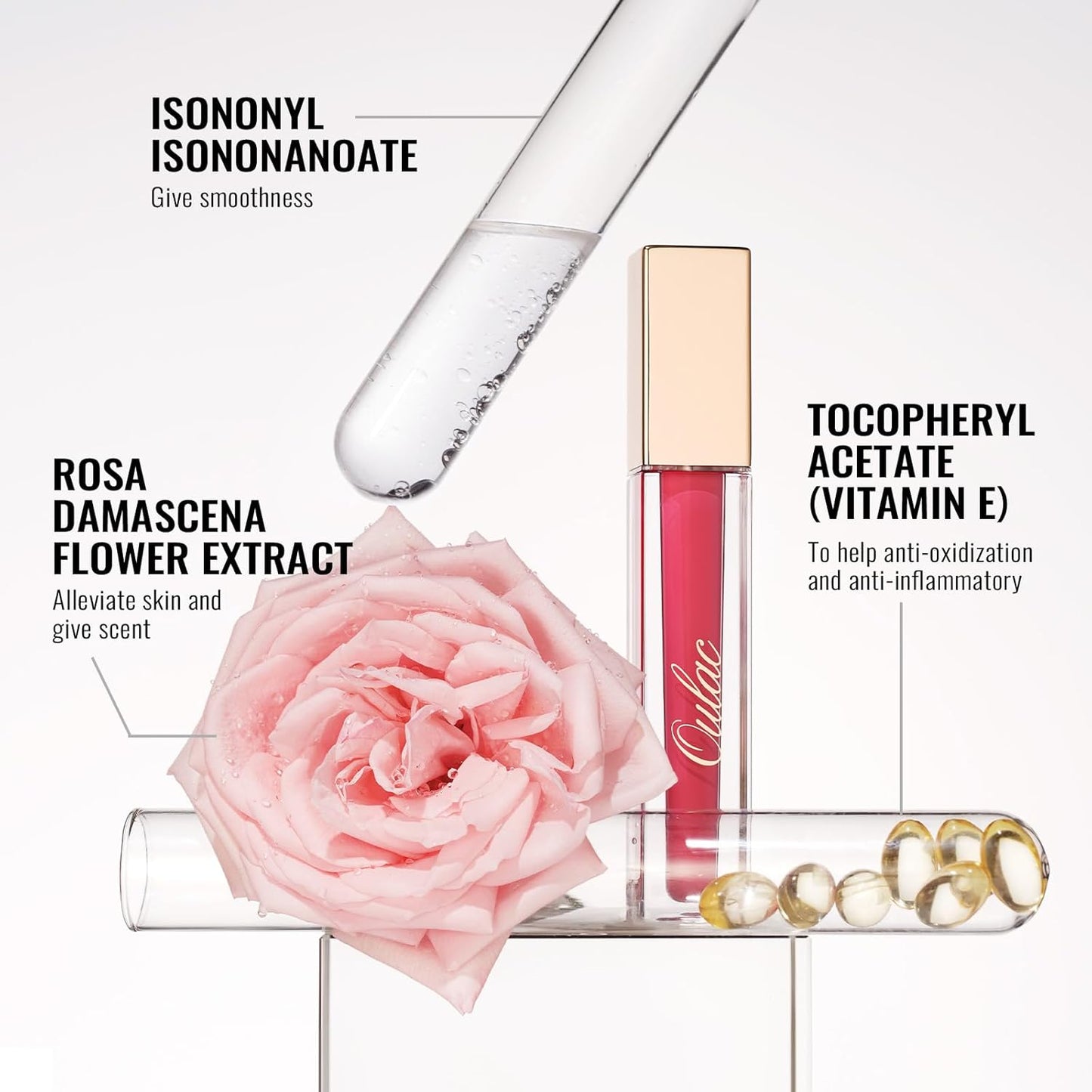 Oulac Red Matte Liquid Lipstick for Women, Orange Red Long Lasting Lipstick Waterproof Lip Stain, No Transfer, Creamy High Pigmented Formula with Rose Oil, Vegan & Cruelty-Free MS06