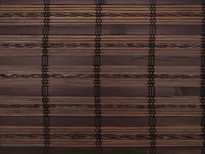 Cordless Woven Wood Roman Shades, 39W x 60H, Sarasota Cocoa, Sizes 20-72 Wide - Image 7