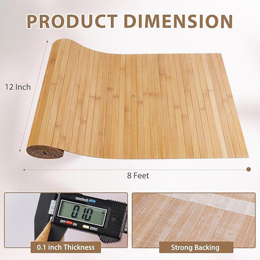 Natural Bamboo Wall Panel for Interior Wall Decor, Pole Wrap Wainscoting - Image 2