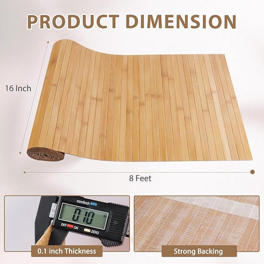 Natural Bamboo Wall Panel for Interior Wall Decor, Pole Wrap Wainscoting - Image 2