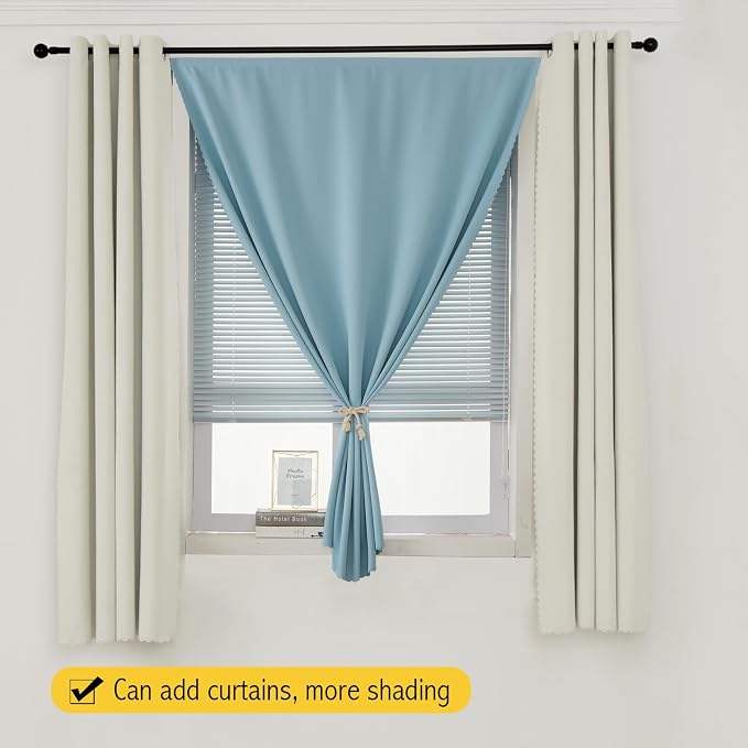 Portable Light Blocking Curtains Self-Stick Design, Removable Adhesive Window - Image 8