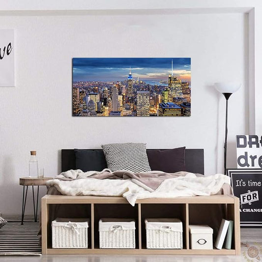Large New York City Wall Art NYC Skyline Picture Office Wall Decor Modern - Image 2