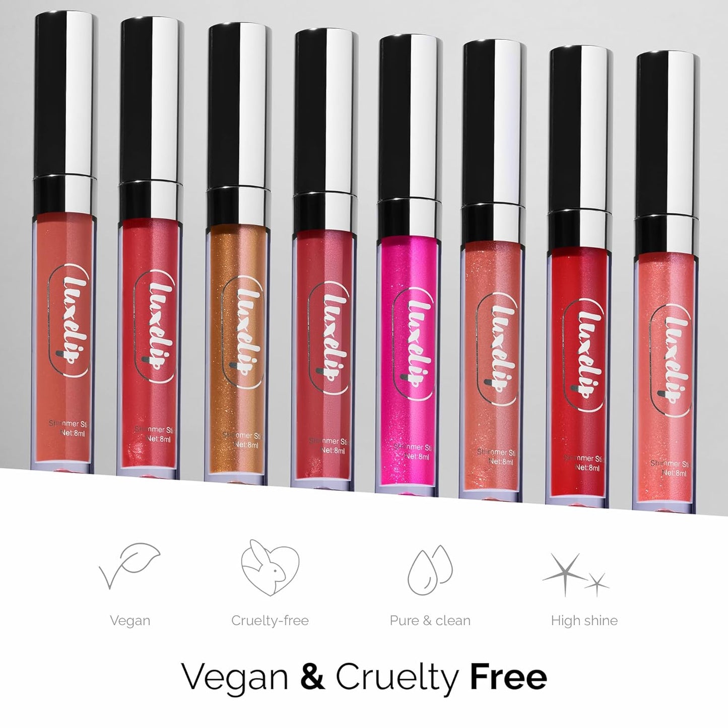 LuxeLip™ Matte Lipstick, Hydrating Non-Sticky Lip Gloss for Luminous Shine & Moisturized Lips, Lightweight, Long-Lasting Glossy Finish, Cruelty-Free Lip Makeup for Women (Luminous Pearl, 8ml)