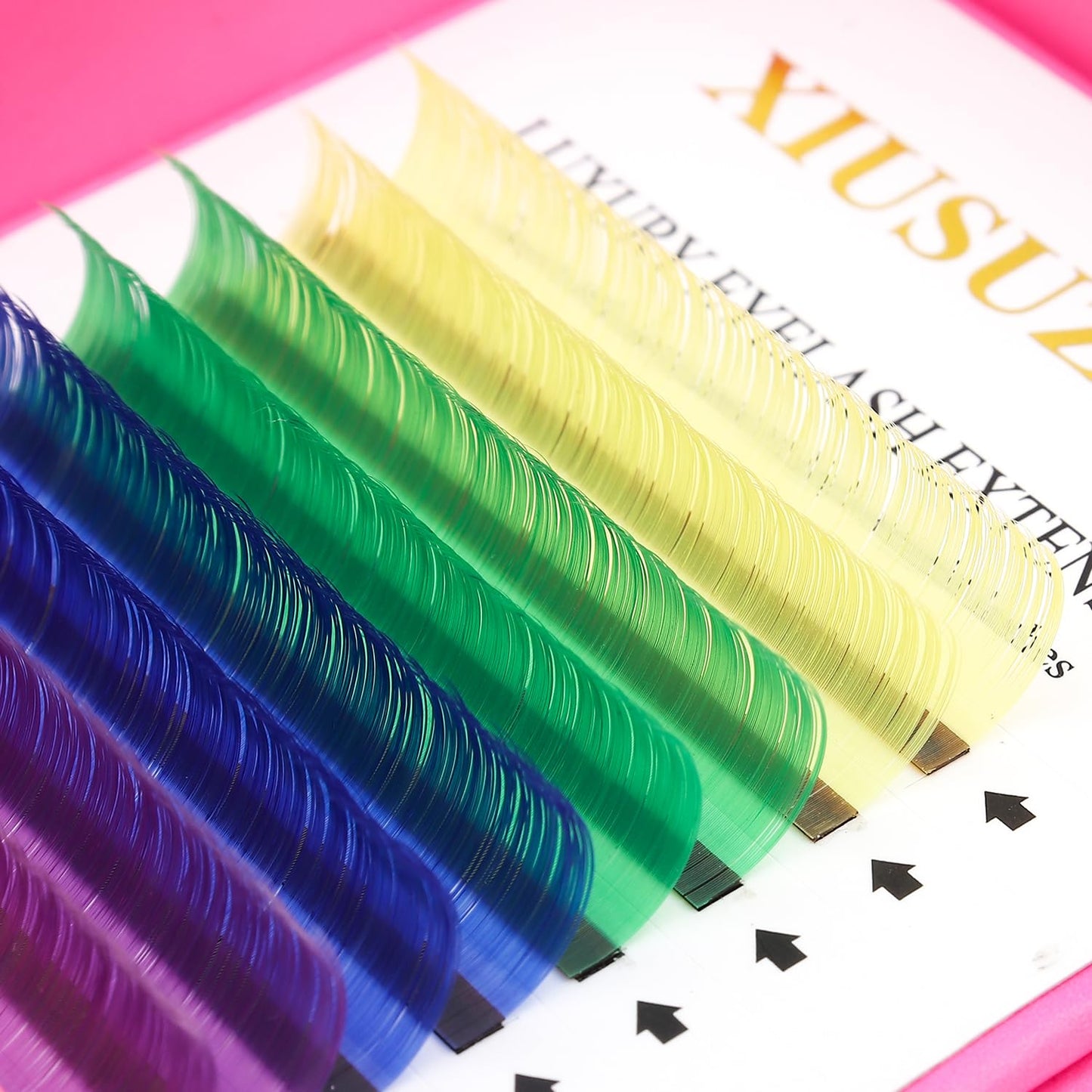 Eyelash Extensions Colored Lashes Extension 0.07 C Curl Lashes 14mm Classic Lash Extensions Soft Individual Lashes 16 Rows Natural False Eyelashes Volume Lashes Professional Use(Colored,0.07-C,14mm)