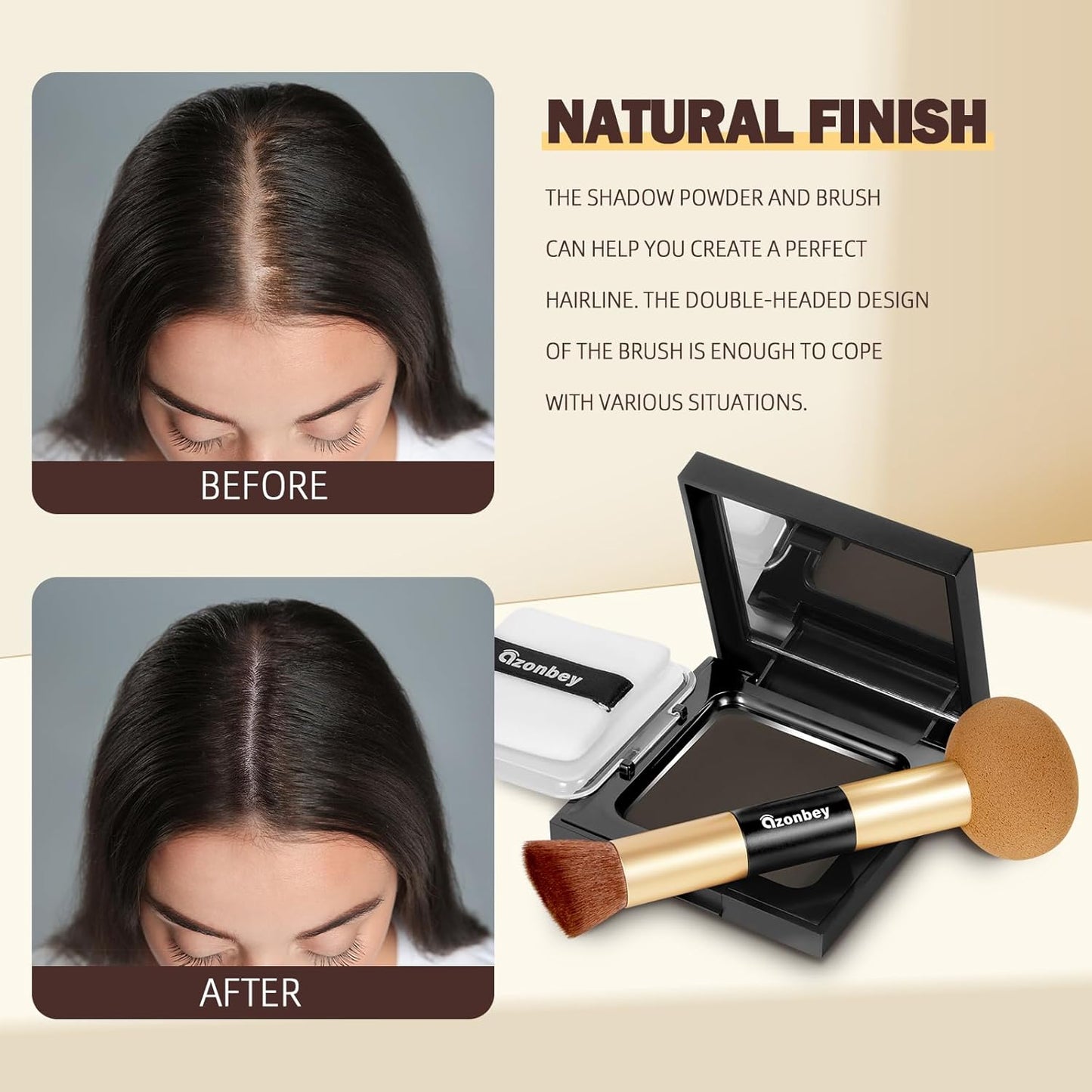 New Root Touch Up Hair Color,Hair Fibers for Thinning Hair,Cruelty Free Hairline Powder - Instantly Cover Touch Up, Hair Color Root Touch Up Powder, Hair Thickener for Women & Men (Dark Brown)