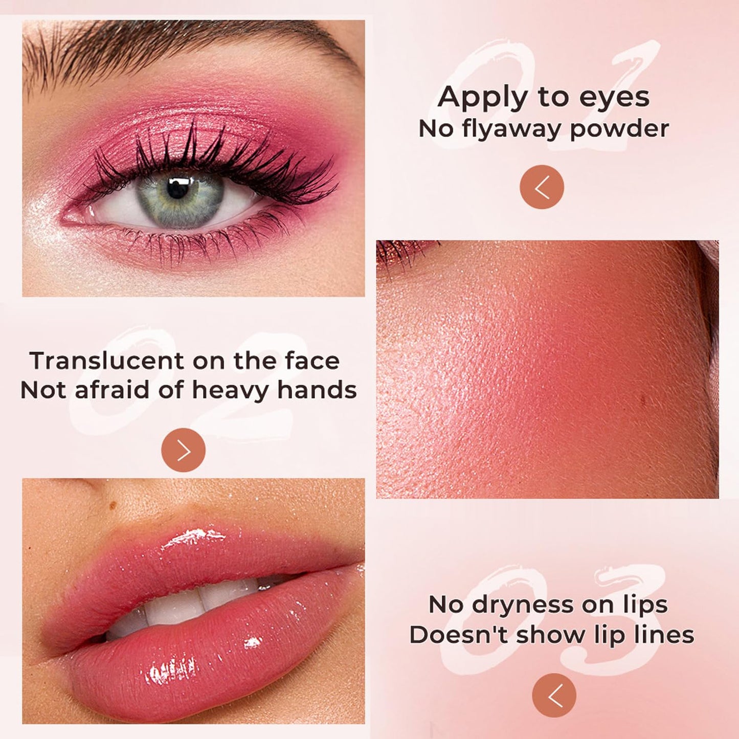 Cream Blush Makeup, Natural Pink/Black Glossy Face Blusher, Color Changing Cream Blush for Cheek and Lip Tint, Blendable Formula, Matte and Dewy Finish Lightweight Blush Makeup (Pink Glitter, One)