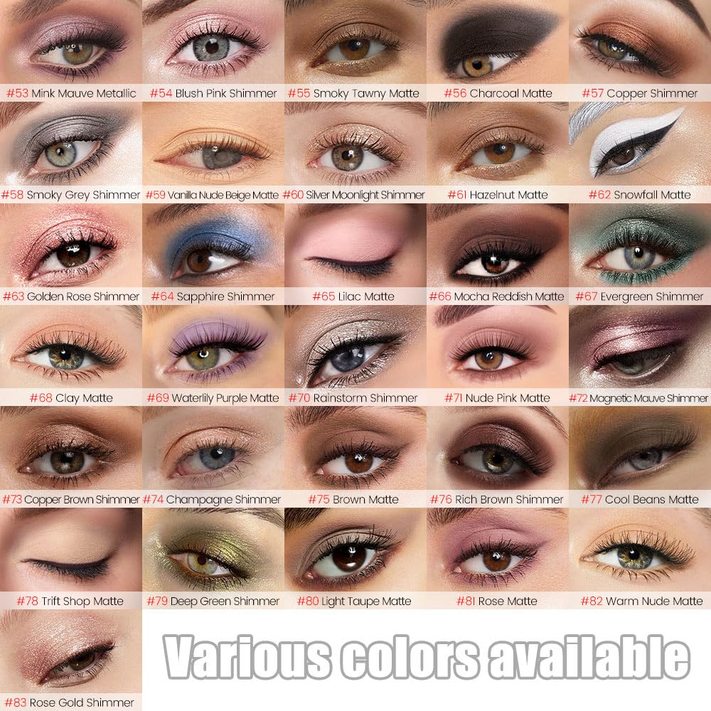 Dark Brown Shimmer Cream Eye Shadow Stick Makeup for Women, Brown Shimmer Eyeliner Pencil Eyeshadow Brightener Stick for Eyes, Waterproof Eyeshadow Applicator Blendable sombras para ojos 76#