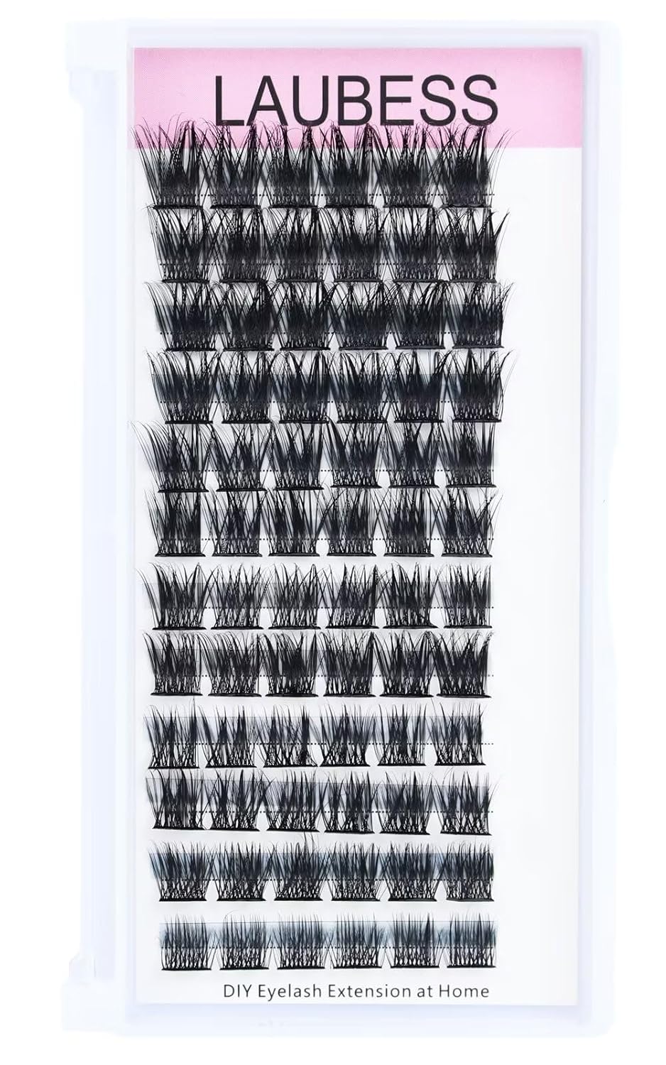 Cluster Lashes 72pcs Individual Lashes D Curl Lash Clusters Fluffy Volume Eyelash Clusters Soft DIY Lash Extension Kit Cluster Eyelash Extensions (03-0.07D, 16mm)