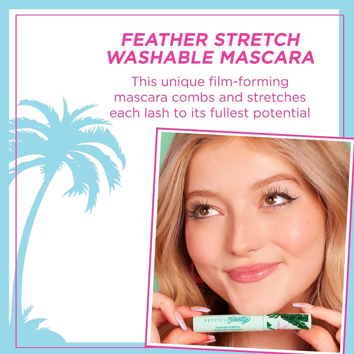 Petite ’N Pretty Dream in Color Makeup Set for Kids, Teens, Tweens - 3-in-1 Eye & Cheek Palette (Blush, Eyeshadow, Highlighter) with Brush, Lip Gloss Balm, Feather Stretch Mascara & Satin Scrunchie