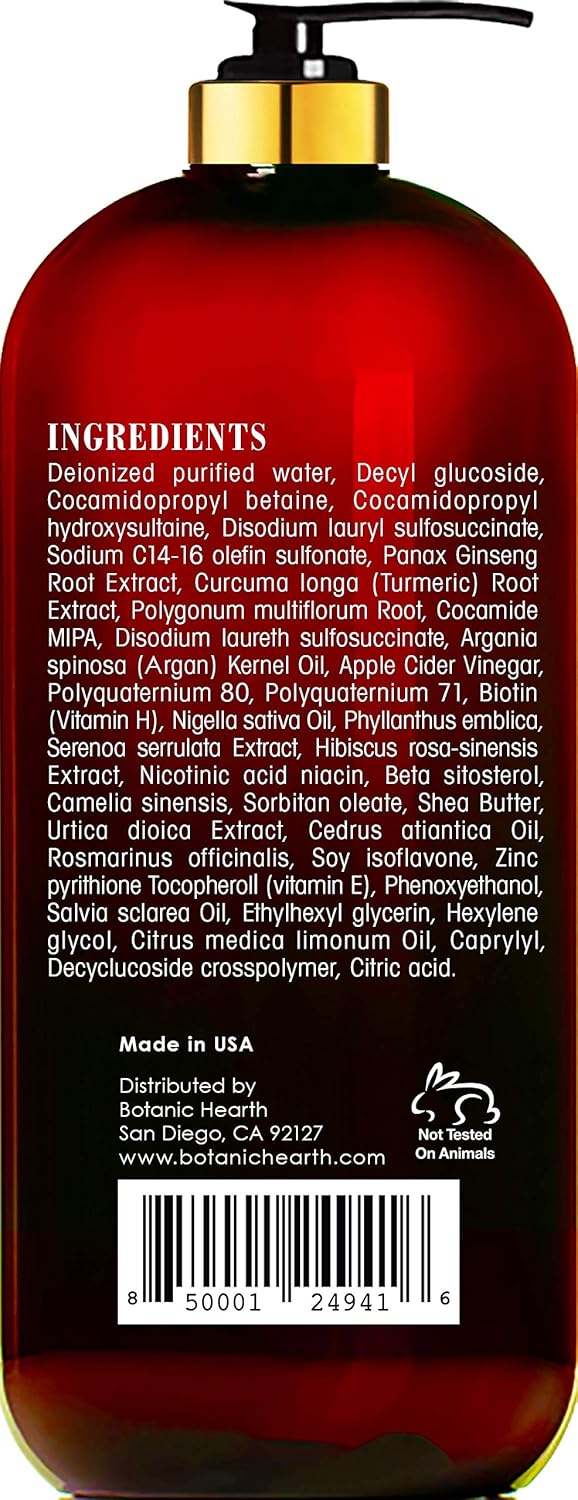 Botanic Hearth Apple Cider Vinegar Shampoo | Clarifying And Nourishing, Reduces Itchy Scalp, Dandruff & Frizz | Sulfate Free, For All Hair Types, Men And Women | 16 Fl Oz