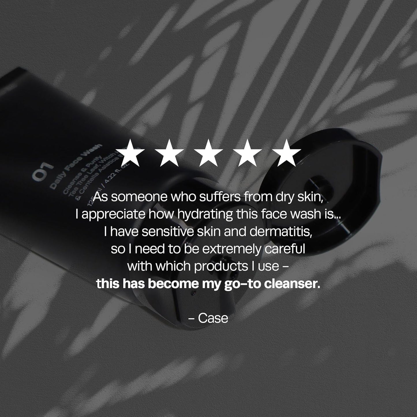 HommeFace Daily Face Wash for Men, 4.22 Fl. Oz. Gentle Facial Cleanser for Deep Cleansing & Purifying with Collagen, Witch Hazel & Cica Extracts, Vegan