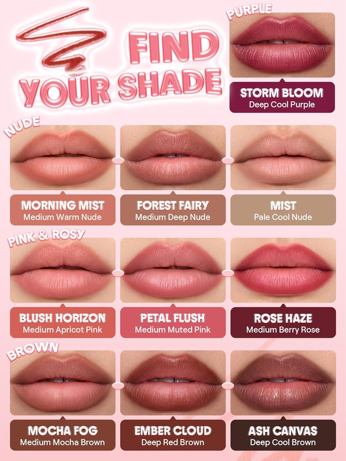 SHEGLAM Cloudline Blur Lip Liner Long Lasting,Vegan & Cruelty-Free Lip Stain-Blush Horizon