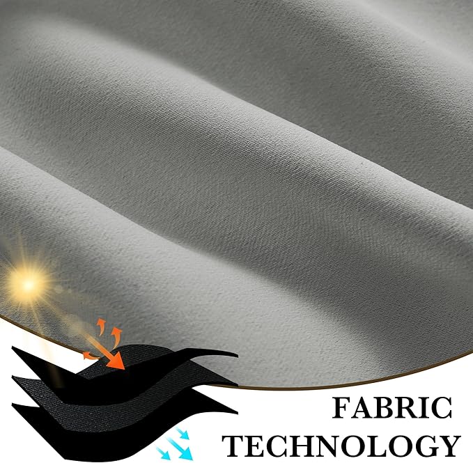 RYB HOME 100% Blackout Basement Curtains 30 inches Long, Heat & UV Blocking - Image 7