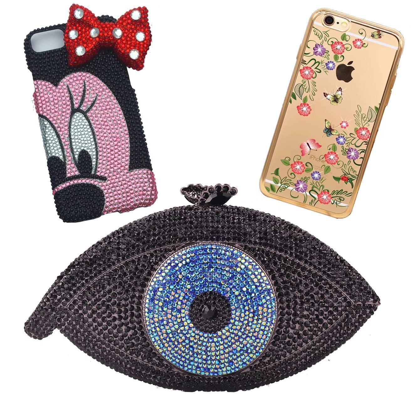 1000 Pieces SS20 5mm Flatback Rhinestones AB Clear Round Gems Crystals for Nail Art DIY Crafts Clothes Shoes Bags (Transparent Champagne AB)