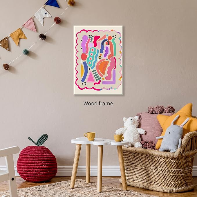 Funky Cute Kids Abstract Wall Art Trendy Bright Colorful Poster 12x16 inch - Image 7