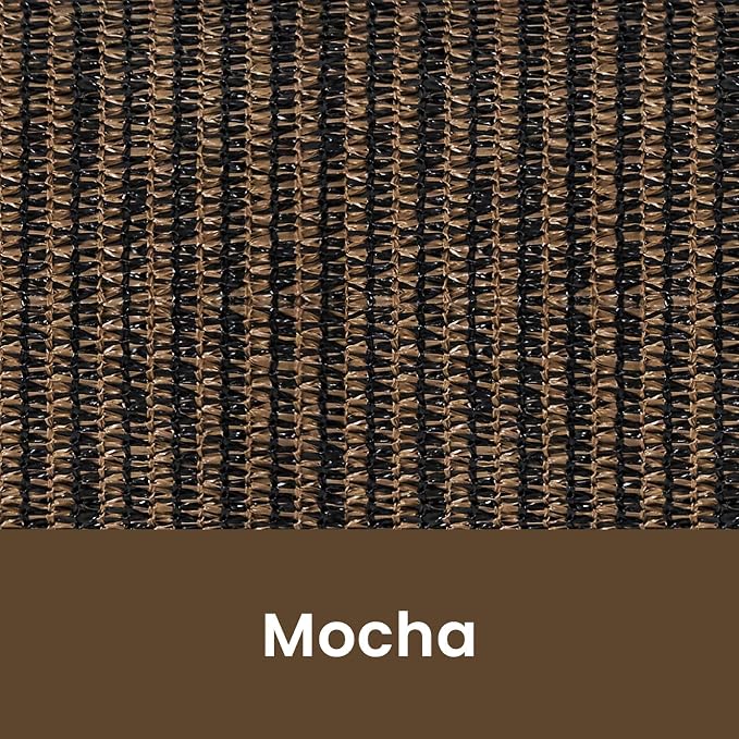 7'W x 6'H Mocha Patio Shades Roll up Outdoor Roller Shade Crank Wand Blind - Image 9