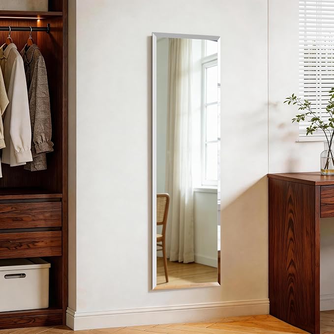 Frameless Mirror Full Length 59”x16”| Wall Mount Mirror Full Length Beveled - Image 9