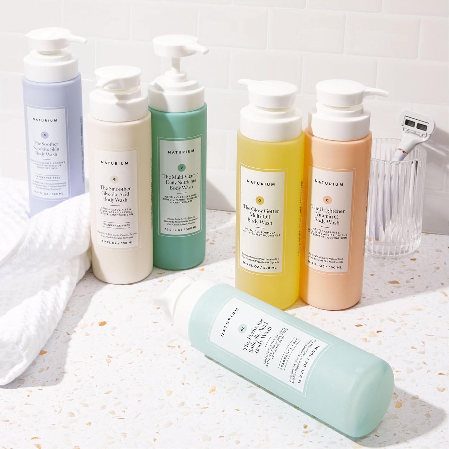 Naturium The Glow Getter Multi-Oil Hydrating Body Wash, Gentle Cleanser, 16.9 oz (Duo 2-Pack)