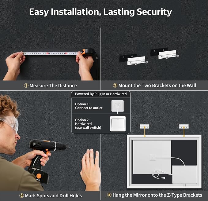 48"x36" LED Bathroom Mirror - Image 9