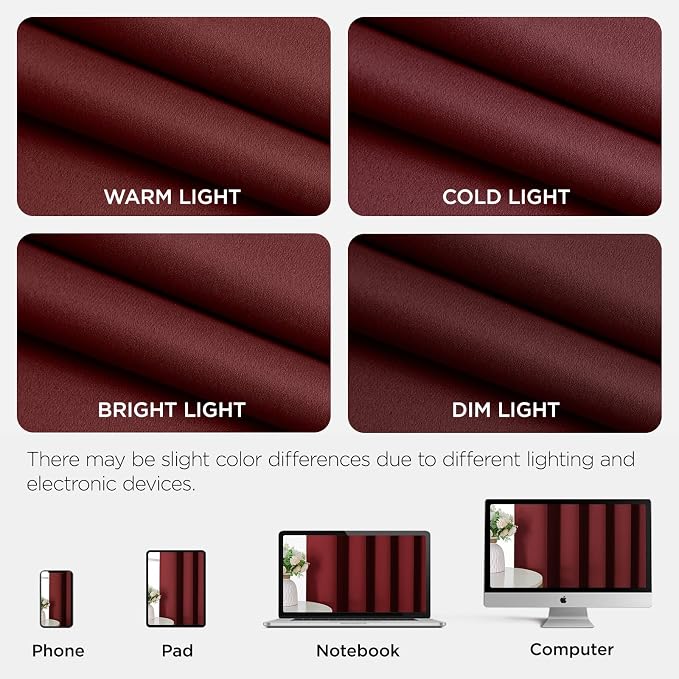 Joydeco Blackout Patio Sliding Door Curtains 96 Inches Long, Grommet Privacy - Image 8