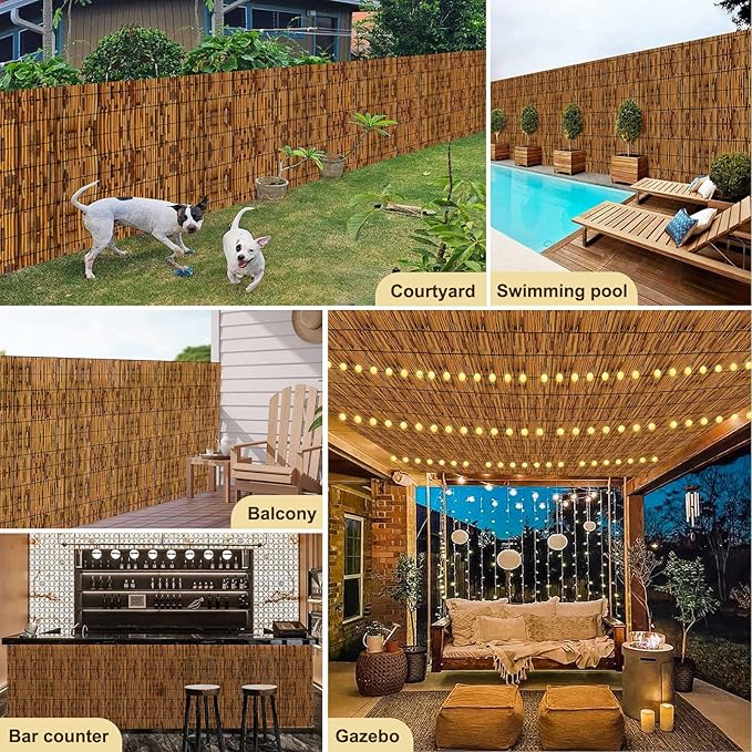 Reed Fencing Rolls, Patio Privacy Screen, Decorative Bamboo Fence Rolls - Image 7