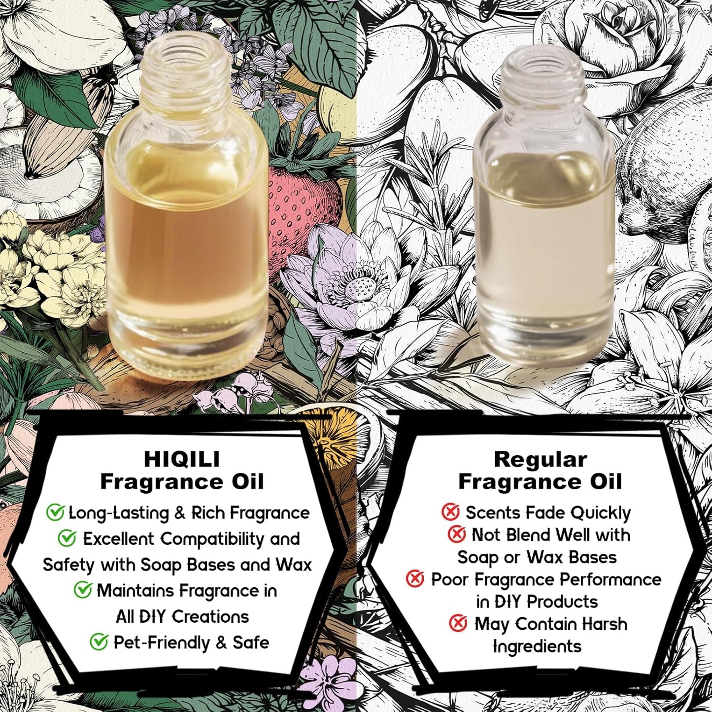 HIQILI Fantasy Girl Fragrance Oil for Candle, Perfume Making, Praline & Pomelo Scents, Long Lasting, Skin & Hair Care Products, Gifts - 1 Fl Oz
