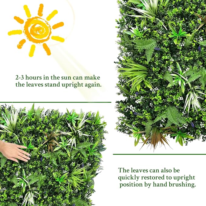 ODTORY Artificial Boxwood Topiary Hedges Panels: 54'' x 120'' UV-Protected - Image 7
