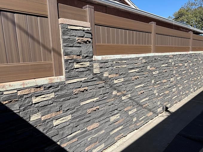 6-Pack Faux Stone Wall Panels PU Stone Veneer Siding, Mortarless 46.25x12.88 - Image 6