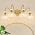 Vintage Bathroom Vanity Light, 4-Light Brushed Gold Finish Wall Sconce - Image 7