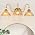 Vintage Bathroom Vanity Light, 3-Light Brushed Gold Finish Wall Sconce - Image 7