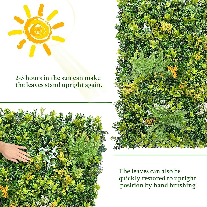 ODTORY Artificial Boxwood Hedges Panels Roll, Outdoor Indoor Home Decor - Image 7